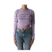 Ronde Hals T-shirt Chiara Ferragni Collection , Purple , Dames