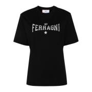 Korte Mouw T-shirt Chiara Ferragni Collection , Black , Dames