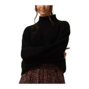 Dames Truien & vesten Heavy Knit Top Notre-v , Black , Dames