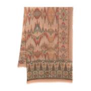 Grafisch Print Kasjmier Sjaal Beige Pierre-Louis Mascia , Beige , Dame...