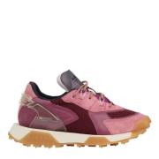 Roze Orchidee Sneakers met Rode Details RUN OF , Multicolor , Dames