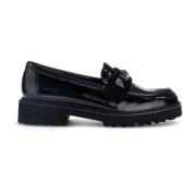 Zwarte lak- en fluwelen loafers Gabor , Black , Dames