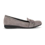 Velours Taupe Ballerina Schoenen Gabor , Beige , Dames