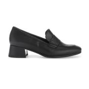 Zwarte Leren Pumps Gabor , Black , Dames