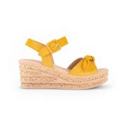 Gele Leren Sandalen Gabor , Yellow , Dames