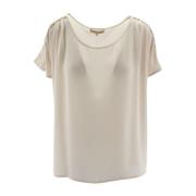 Korte Mouw Blouse Kocca , Beige , Dames