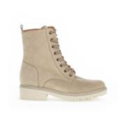 Beige Suède Veterschoenen Gabor , Beige , Dames