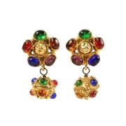 Pre-owned Yellow Gold earrings Chanel Vintage , Multicolor , Dames