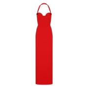 Rode Hart Hals Mouwloze Jurk Solace London , Red , Dames