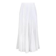 Katoenen Lange Rok met Guipure Kant Charo Ruiz Ibiza , White , Dames