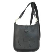 Pre-owned Leather shoulder-bags Hermès Vintage , Black , Dames