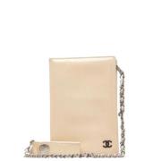 Pre-owned Leather home-office Chanel Vintage , Beige , Dames