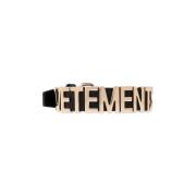 Choker met logo Vetements , Black , Unisex