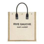 Rive Gauche Tote Bag Saint Laurent , Beige , Heren