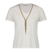 Korte Mouw T-shirt Gaudi , White , Dames