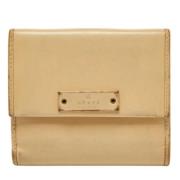 Pre-owned Leather wallets Gucci Vintage , Beige , Dames