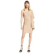 Knielengte Jurk Gaudi , Beige , Dames