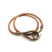 Pre-owned Leather bracelets Hermès Vintage , Brown , Dames