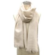 Pre-owned Wool scarves Hermès Vintage , Beige , Dames