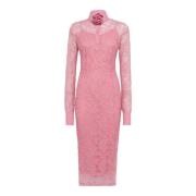 Elegante Midi Jurk Blugirl , Pink , Dames