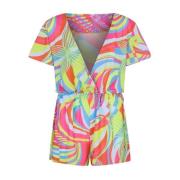 Korte Mouw Jumpsuit F**k , Multicolor , Dames