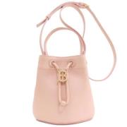 Pre-owned Leather shoulder-bags Burberry Vintage , Pink , Dames