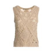 Mouwloze Top Guess , Beige , Dames