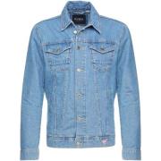 Klassieke Denim Jassen Guess , Blue , Heren