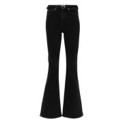 Flora Flare Denim Jeans Pinko , Black , Dames