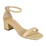 Tarwe Sandalen met Geweven Design Stuart Weitzman , Beige , Dames