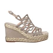 Rhinestone Sleehak Sandaal Alma EN Pena , Gray , Dames