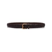 Leren Riem Brunello Cucinelli , Brown , Heren