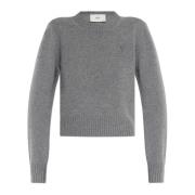 Ronde hals trui Ami Paris , Gray , Dames