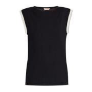 Top met decoratieve stiksels Marni , Black , Dames