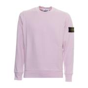 Roze Ronde Hals Sweatshirt Herenmode Stone Island , Pink , Heren