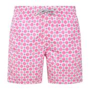 Geometrisch Verf Patroon Zwemshorts MC2 Saint Barth , Pink , Heren