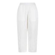 Geborduurde Textuur Katoenen Broek Charo Ruiz Ibiza , White , Dames