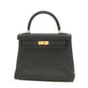 Pre-owned Leather handbags Hermès Vintage , Black , Dames