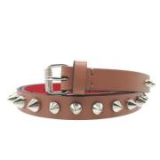 Pre-owned Leather belts Christian Louboutin Pre-owned , Beige , Dames