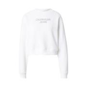 Sweatshirt met ronde hals Calvin Klein Jeans , White , Dames