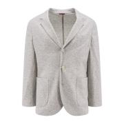 Kasjmier Blazer met Klassieke Revers Brunello Cucinelli , Gray , Heren