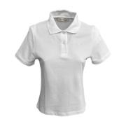 Polo Korte Mouw Trussardi , White , Dames