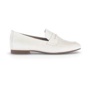 Ecru Leren Mocassins Gabor , Beige , Dames