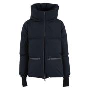 Marineblauwe Gewatteerde Jas Herno , Black , Dames