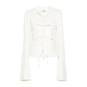 Italiaanse Twill Blazer met Extra Lange Mouwen MM6 Maison Margiela , W...