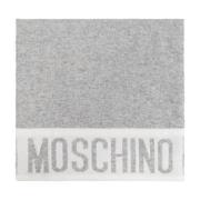 Sjaal met logo Moschino , Gray , Unisex