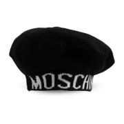 Baret met logo Moschino , Black , Unisex