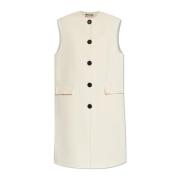 Vest met decoratieve stiksels Marni , Beige , Dames