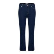 Hoge Taille Bootcut Donker Denim Jeans Part Two , Blue , Dames