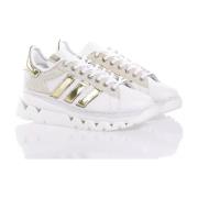 Witte Champagne Gouden Sneakers Vrouwen Adidas , White , Dames